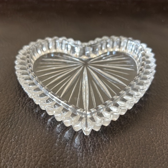 Gorham Lead Crystal Heart Shaped Trinket Box - Picture 5 of 7